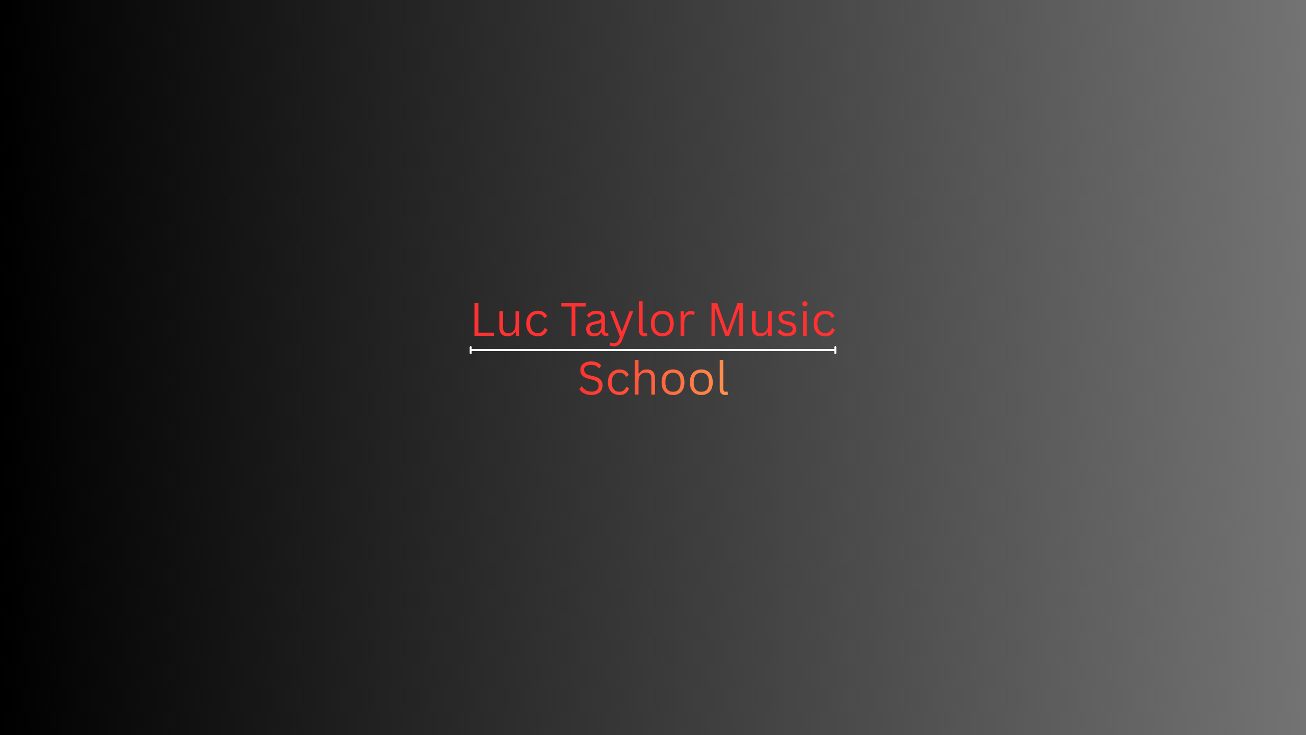 Luc Taylor Music School banner showing guitar and music theme